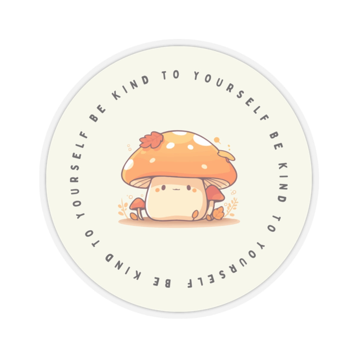 Be Kind to Yourself Mushroom Sticker